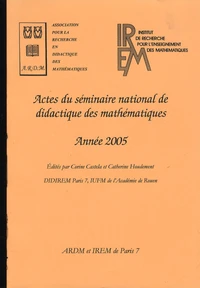 Actes du séminaire national de didactique des mathématiques