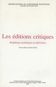 Les éditions critiques