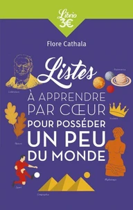 Listes à apprendre par cœur pour posséder un peu du monde, maîtriser les grands repères et entraîner sa mémoire