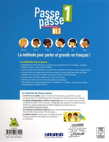Passe-passe 1 A1.1. Méthode de français