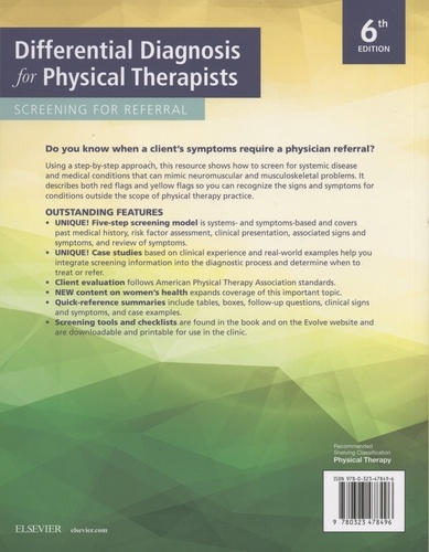 Differential Diagnosis for Physical Therapists. Screening for Referral 6th edition
