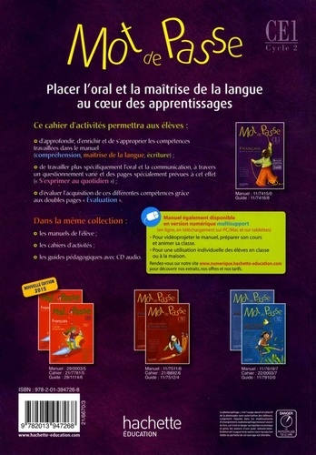 Français CE1 Mot de passe. Cahier d'activités