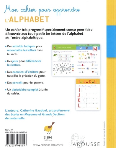 Mon cahier pour apprendre l'alphabet PS. Spécial découverte des lettres !