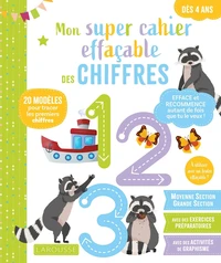 Mon super cahier effaçable des chiffres
