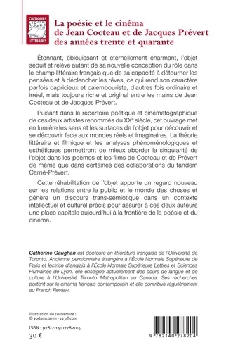 La poésie et le cinéma de Jean Cocteau et de Jacques Prévert des années trente et quarante. Représentation et imaginaire