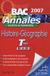 Histoire Géographie Tles Less Annales Sujets Et Corrigés Broché - 