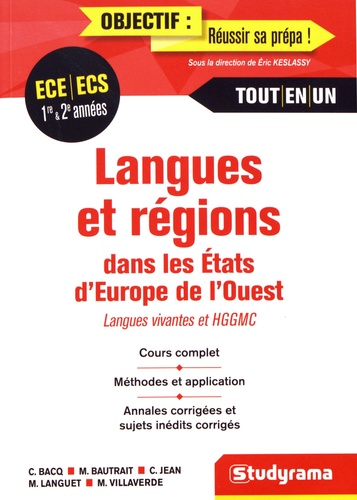 Catherine Jean et Claude Bacq - Langues et régions dans les Etats d'Europe de l'Ouest - ECE/ECS 1re & 2e années.