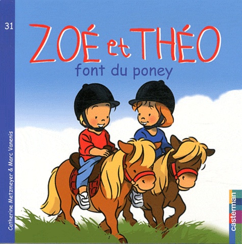 Catherine Metzmeyer et Marc Vanenis - Zoé et Théo font du poney.