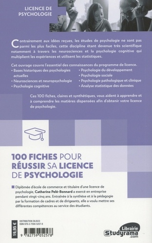 100 fiches pour réussir sa licence de psychologie  Edition 2023-2024