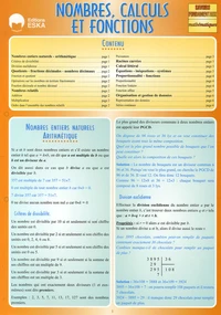 Nombres, caluls et fonctions