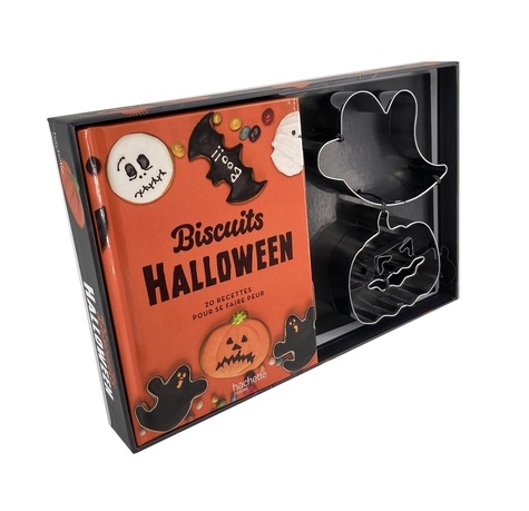 Coffret Biscuits Halloween. 20 recettes pour se faire peur. Avec 2 emporte-pièces