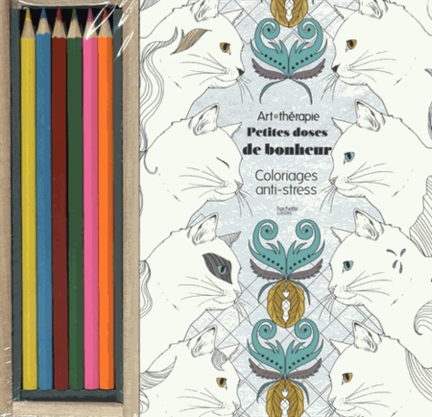 Cathy Delanssay et Florence Dellerie - Petites doses de bonheur - Coloriage anti-stress. Avec 12 crayons de couleur.