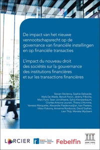 L'impact du nouveau droit des sociétés sur la gouvernance des institutions financières et sur les transactions financières