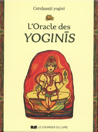 Coffret L'Oracle des yoginis. Contient : 65 cartes, un livre illustré et un sac satiné pour protéger les cartes