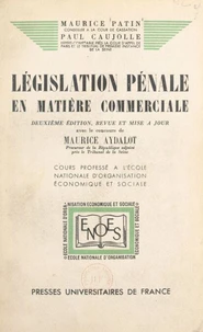Législation pénale en matière commerciale