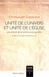 Unité de l'univers et unité de l'Eglise