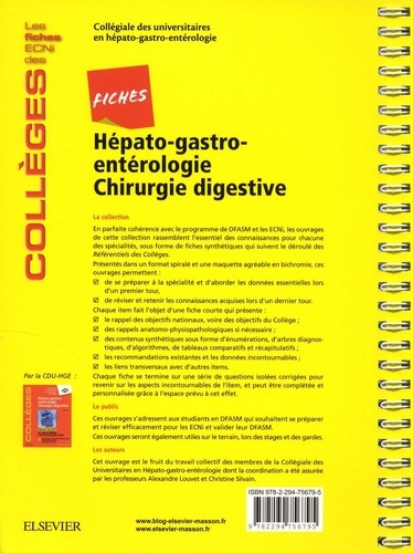 Fiches Hépato-gastro-entérologie / Chirurgie digestive