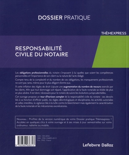 Responsabilité civile du notaire 3e édition