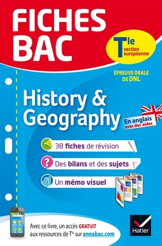 Fiches bac History & Geography Tle section européenne. fiches de révision   Terminale section européenne