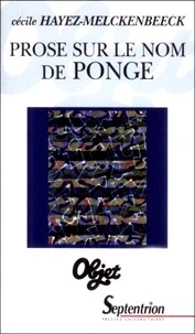 Prose Sur Le Nom De Ponge