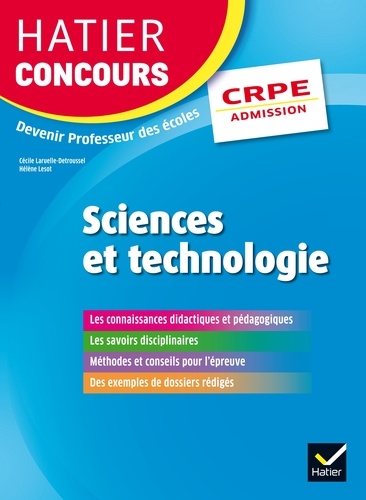 Hatier Concours CRPE 2017 - Epreuve orale d'admission - Sciences et technologie