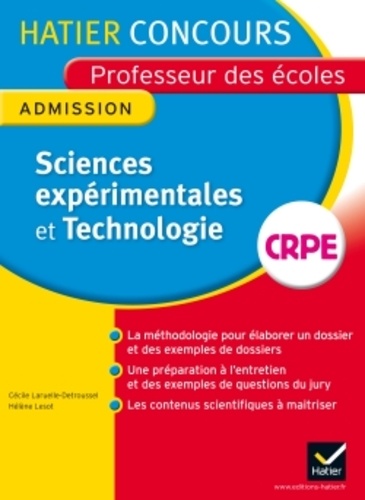 Cécile Laruelle-Detroussel et Hélène Lesot - Sciences expérimentales et Technologie - Epreuve orale d'admission.
