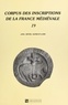 Cécile Treffort - Corpus des inscriptions de la France médiévale - Volume 19, Nièvre, Saône-et-Loire.