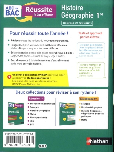 Histoire-Géographie 1re générale. Avec un livret orientation Onisep  Edition 2019