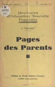 Célestin Freinet - Pages des parents.