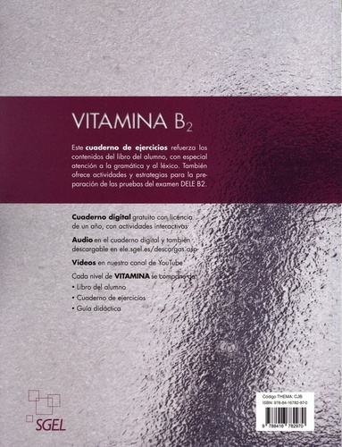 Vitamina B2. Cuaderno de ejercicios, con audio descargable