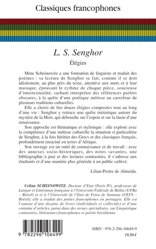 L.S. Senghor. Elégies
