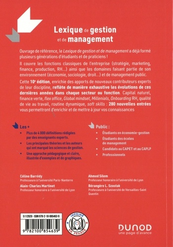 Lexique de gestion et de management 10e édition