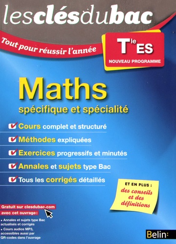 Céline Chevalier et Nicole Coraboeuf - Maths Tle ES - Enseignement spécifique et spécialité.