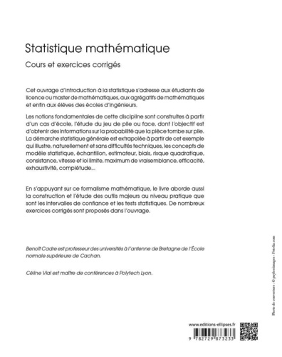 Statistique mathématique. Cours et exercices corrigés