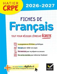 Hatier CRPE -  Fiches de Français - Epreuve écrite d'admissibilité - L3 et M2