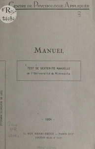 Test de dextérité manuelle de l'Université du Minnesota