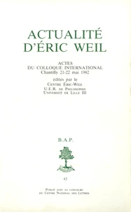 Actualité d'Eric Weil