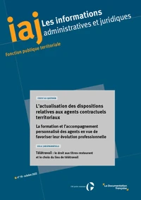IAJ : L'actualisation des dispositions relatives aux agents contractuels territoriaux - Octobre 2022