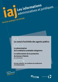 IAJ : Le cumul d'activités des agents publics - Juillet/Août 2022
