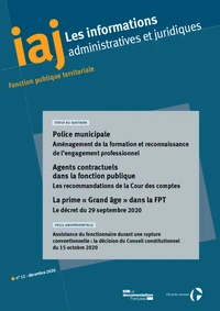 Police municipale : Aménagement de la formation et reconnaissance de l'engagement professionnel