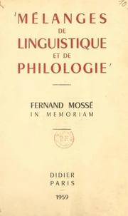 Mélanges de linguistique et de philologie