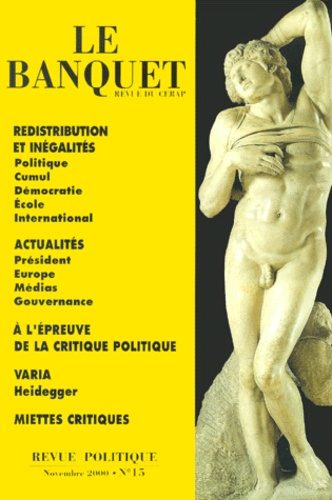  CERAP et  Collectif - Le Banquet N° 15 Novembre 2000 : Redistribution Et Inegalites.