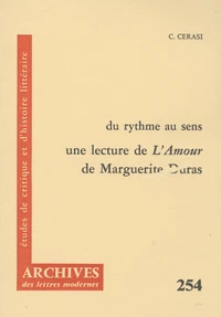 Du rythme au sens, une lecture de l'amour de Marguerite Duras
