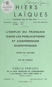 L'emploi du français dans les publications et conférences scientifiques