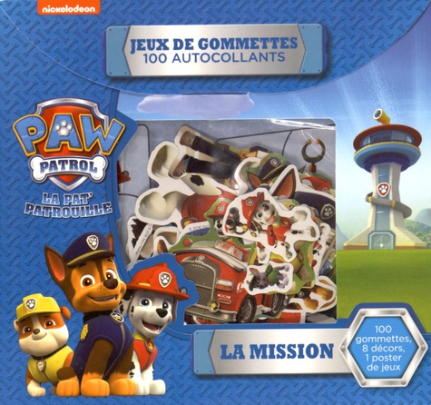  Cerf-Volant - La mission Pat' Patrouille - 100 gommettes, 8 décors et un poster de jeux.
