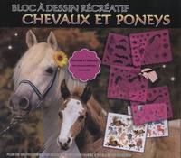  Cerise bleue - Chevaux et poneys - Bloc à dessin récréatif.