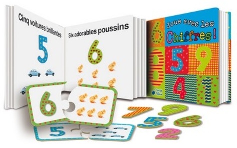  Cerise bleue - Joue avec les chiffres - Coffret livre + jeu + jouet.