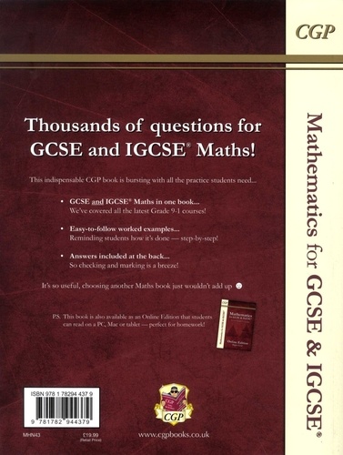 Maths for GCSE & IGCSE. Higher Level For the Grade 9-1 Course