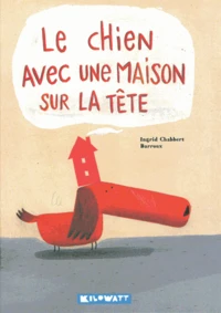 Le chien avec une maison sur la tête