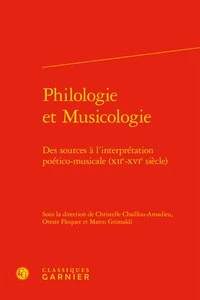 Philologie et Musicologie